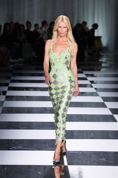 claudia schiffer in versace|claudia schiffer runway.